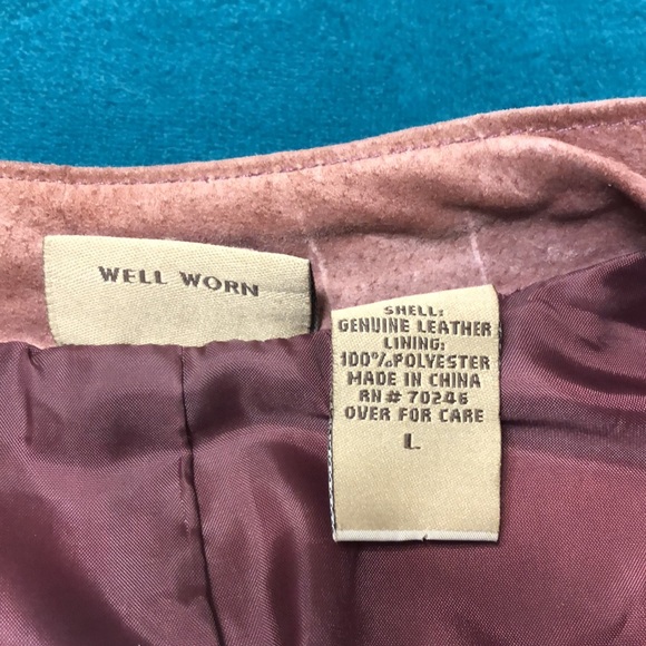 Ruff Hewn mauve suede jacket size L. No rips, no flaws - Picture 11 of 12